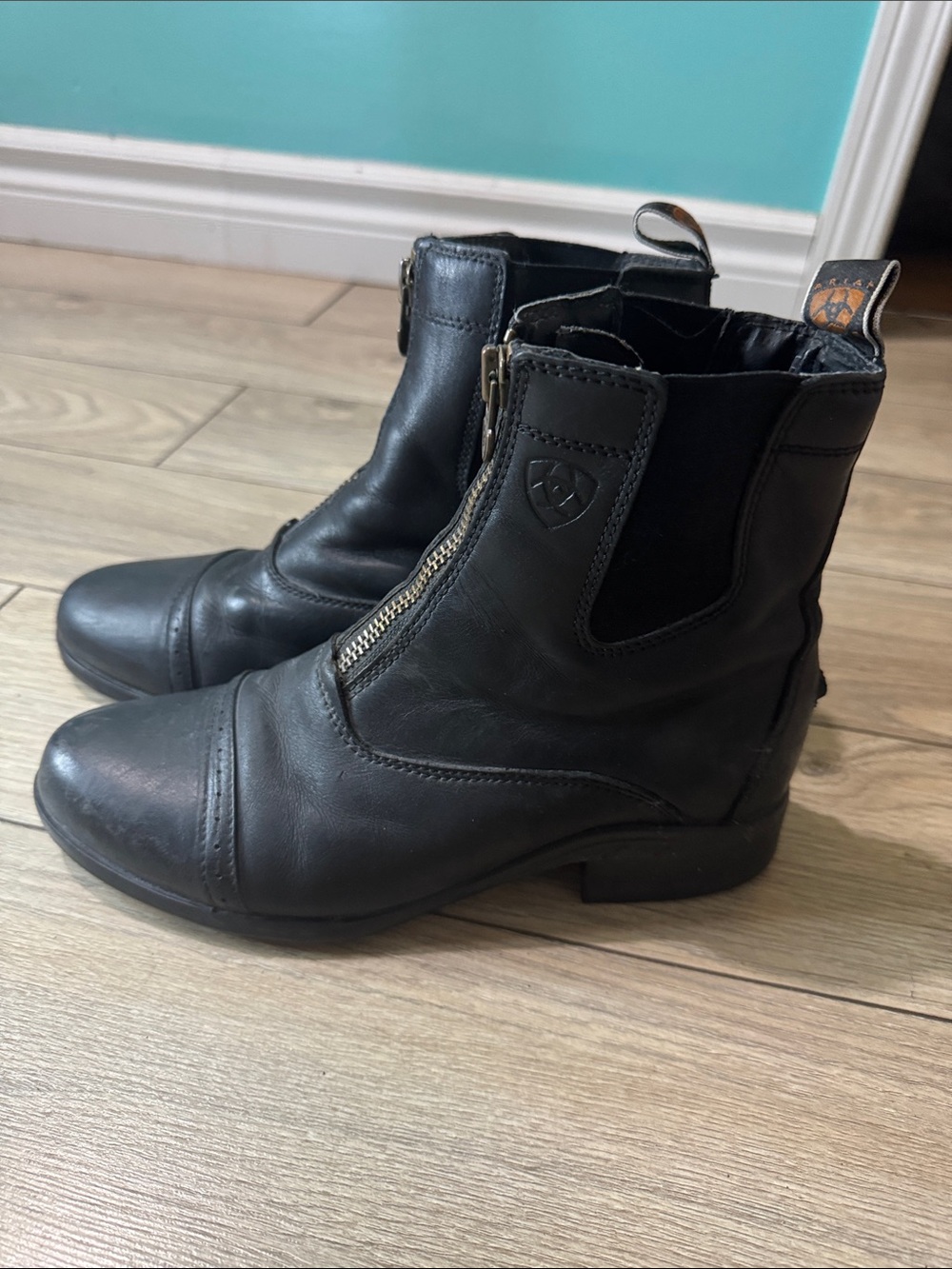 Ariat front-zip English riding paddock boots - Picture 1 of 7